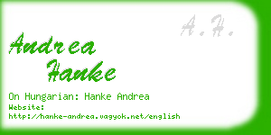 andrea hanke business card